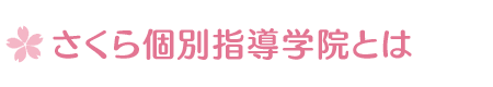 さくら個別指導学院とは